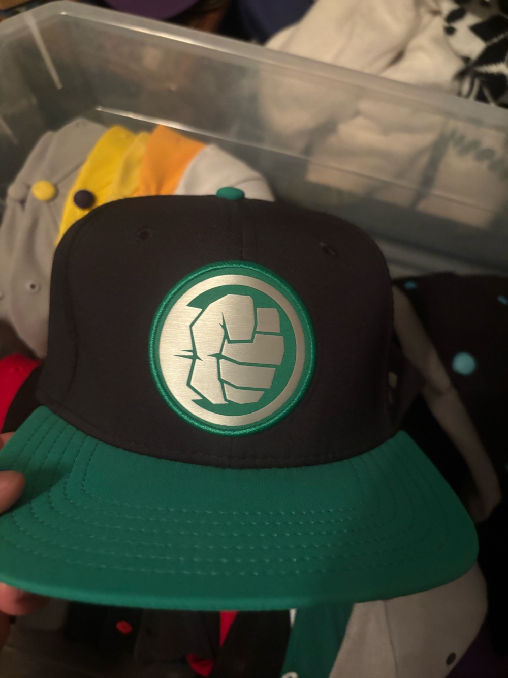 Under Armour Black Baseball Cap with Branded Strap Under Armour Marvel Hulk Smas